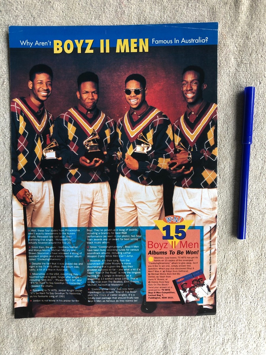 boyz II men Nathan Morris Shawn Stockman Rare Import 90s Magazine