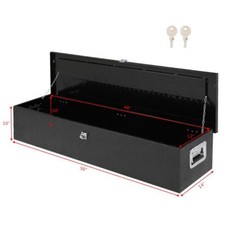 50 X 14 X10 Black Aluminum Pickup Truck Trunk Bed Tool Box Trailer Storagelock