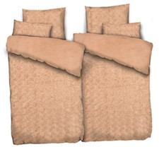 Mont CHALET Wendebettwäsche strukturiertes Fellimitat Doppelbett, 6tlg. Braun