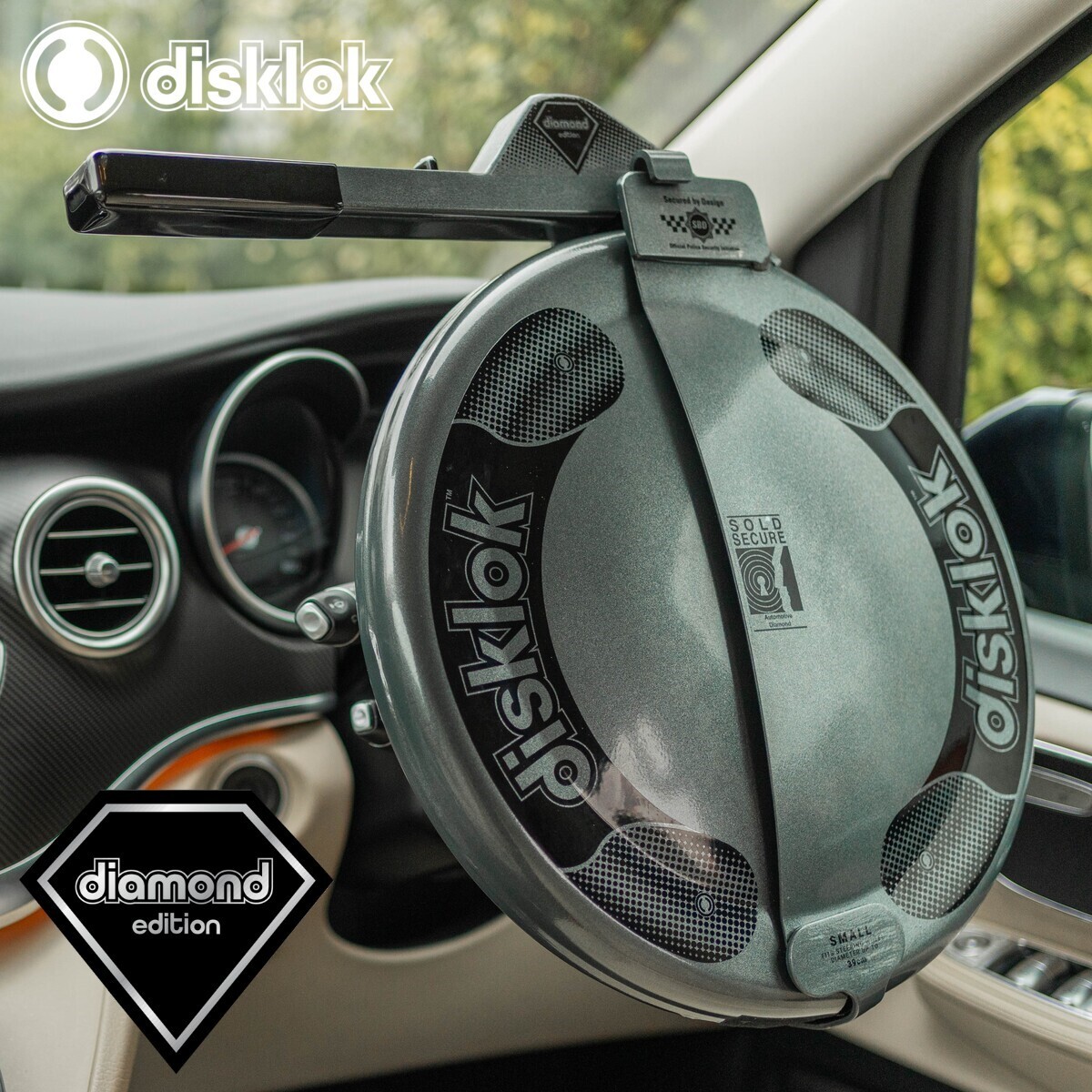 disklok ゴールドエディション ステアリングロック スモール disklok ディスクロック ハンドルロック – Gold Edition