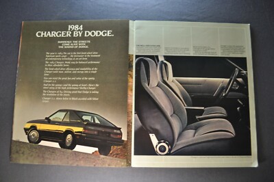 1984 Dodge Charger Catalog Brochure Shelby 2.2 Mitsubishi