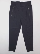 Lululemon Pants Women 8 Black Pull On Pleated Tapered Trouser Stretch Athleisure