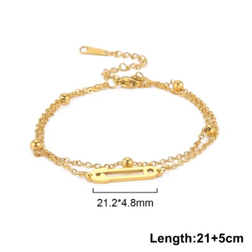 Safety Pin Multilayer Anklet Stainless Steel Anklet - Bild 3 von 7