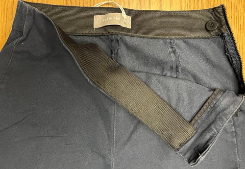 Nuevo con etiquetas pantalón de trabajo Everlane con cremallera lateral al tobillo, azul marino, 0 - Imagen 3 de 6