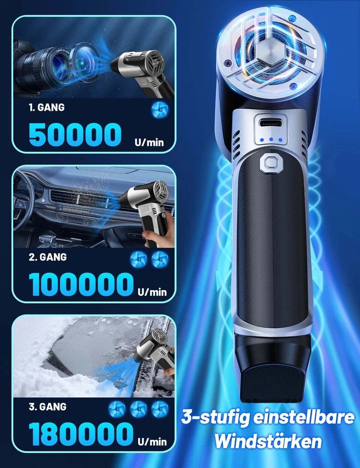 180,000 RPM Mini Turbo Jet Fan Powerful Blower Violent Fan DE - Image 3 of 4