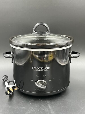 Crock-Pot Brand 3 Quart Round Manual Slow Cooker, Stainless Steel and Black