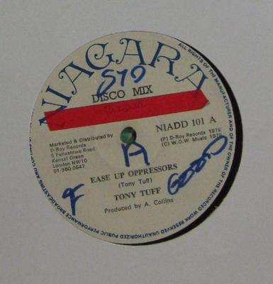 Tony Tuff(12''Vinyl)Ease Up Oppressors-UK-NIADD 101-Niagara-New/V
