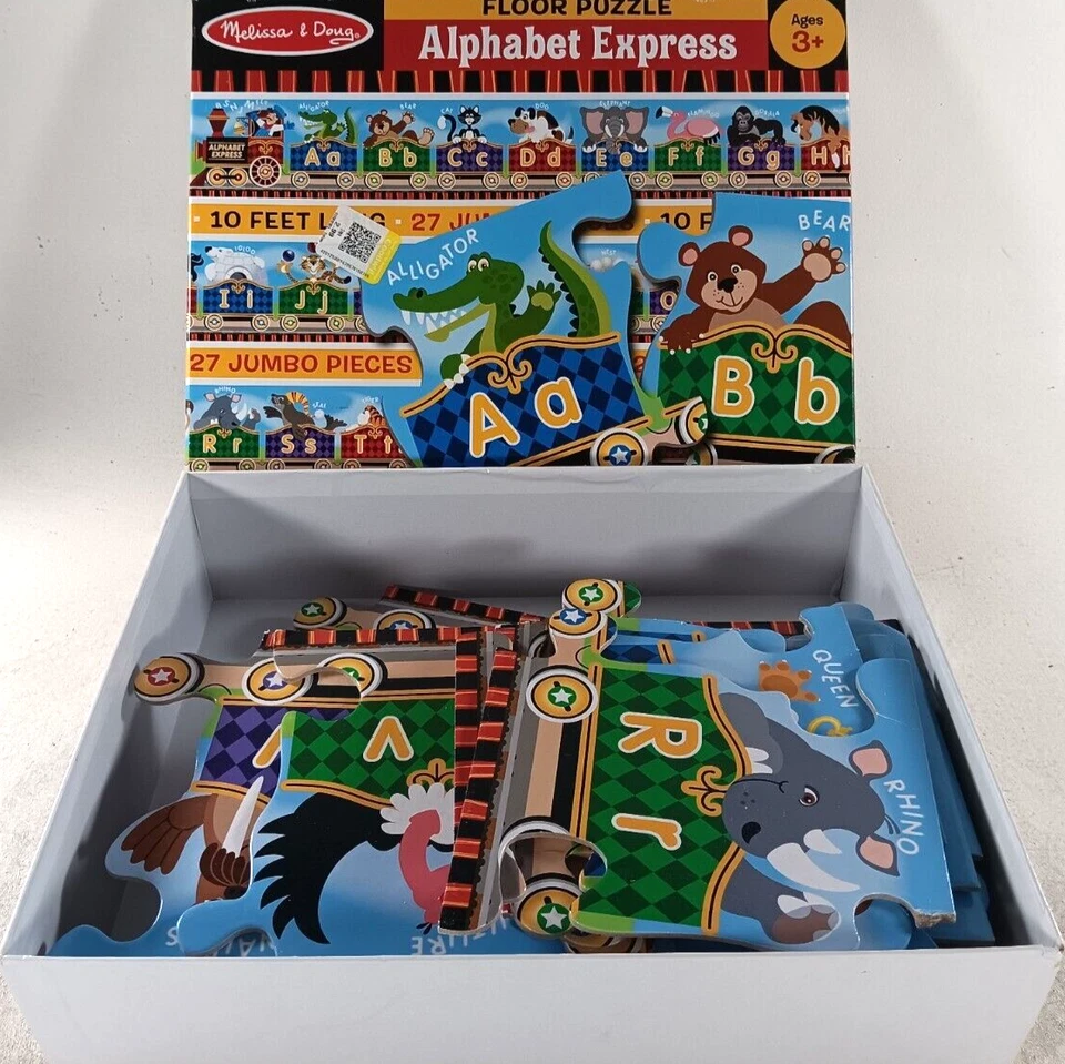 Melissa & Doug Alphabet Express 27 Piece Jigsaw Floor Puzzle 10' Feet Long - Image 3 of 3