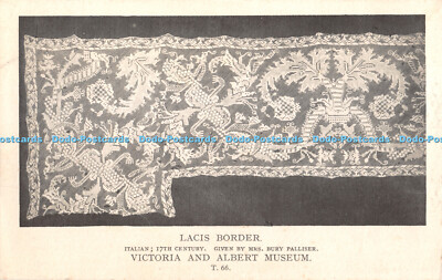 R397541 Lacis Bordüre italienisch 17. Jh. Mrs Bury Palliser Victoria und Albert