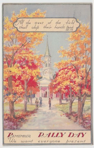 TurtlesTradingPost- Illinois - Anchor, IL 1948- Hand Cancel- Rally Day Postcard - Picture 3 of 3