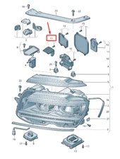 NEW VW TOURAN 5T LED WITH HEAT SINK 5TA998476A 5TA-998-476-A