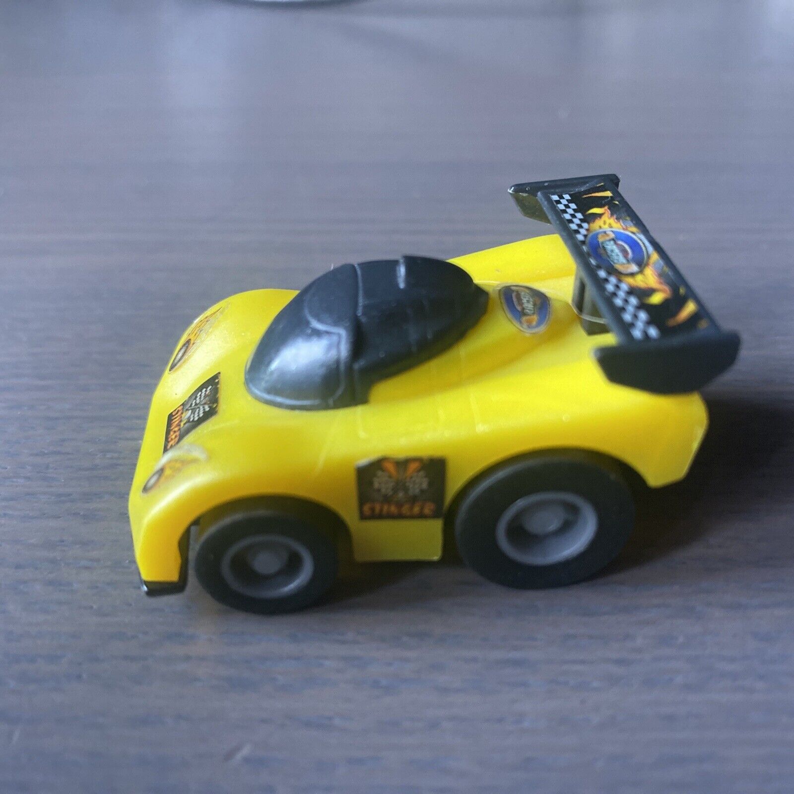 Funrise Takara Yellow Penny Racer Vintage 2001 Pullback Race Car Toy Works