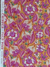 Tula Pink FreeSpirit Chipper Wild Vines Sorbet Fabric  18" X 44” Cotton OOP new