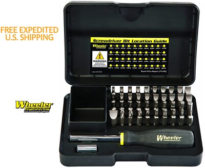 WHEELER Gunsmith 43 Piece Screwdriver Set with Magnetic Driver Handle With CASE