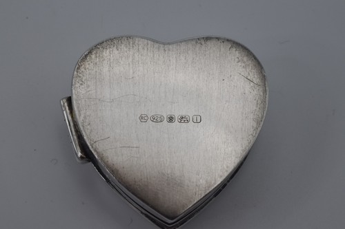 Modern Sterling Silver Heart Shaped Pill Box 2010 - Picture 3 of 7