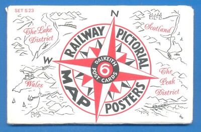 EISENBAHNKARTE PLAKATE EISENBAHN SET 6 DALKEITH POSTKARTEN MIT OVP