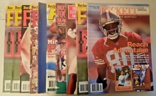 LOT OF 10 BECKETT FOOTBALL CARD MONTHLY (SEE DESCRIPTION FOR DETAILS)(BAG E)