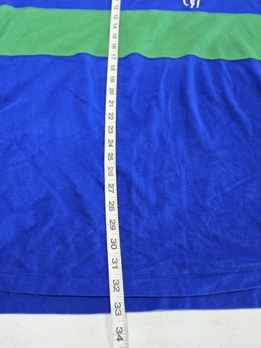 Polo Ralph Lauren Mens XXL Color Block BIG PONY #3 Polo Shirt Green Blue 54" EUC - Picture 12 of 14