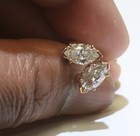 GIA New 14k rose gold 2.03ct I2 I1 I K marquise diamond stud earrings Natural — photo 6