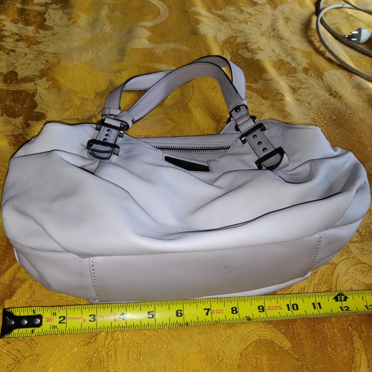 Simply Vera Vera Wang Shoulder Bag White- purple lavender 13