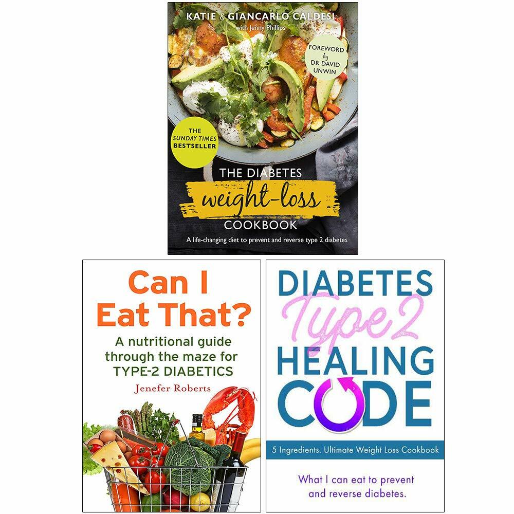 Diabetes Weight-Loss, Can I Eat That, Healing Code 3 Books Collection Set NEW