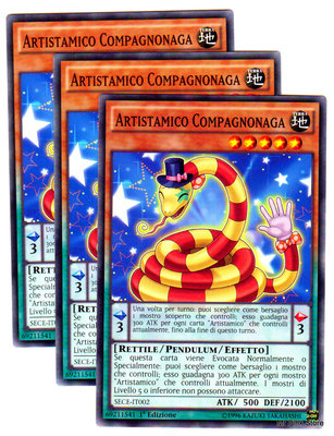 Set 3x ARTISTAMICO COMPANONAGA Performapal Partnaga SECE-IT002 Common YUGIOH
