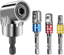 Impact Grade Driver Sockets Adapter Extension Set, 3Pcs 1/4 3/8 1/2" Hex Shank 