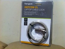 New Targus DEFCON CL Laptop or Netbook Computer Cable Combination Lock Gray