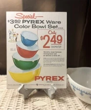 Pyrex Ware, Retro Advertisement,  Kitschy Handcrafted Plaque / Sign #2