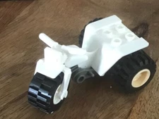 LEGO White 3 Wheeler ATV, Motorcycle Dirt Bike, Off-road Cycle