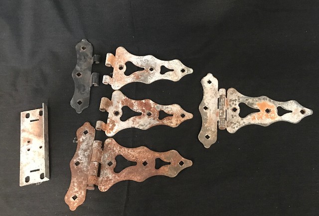 4 Large Vintage Heavy Duty Antique Farm Gate Strap Hinge Old Barn