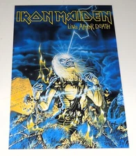 Large Iron Maiden LIVE AFTER DEATH Tour Metal 1985 Promo Poster 19"x13" EDDIE!