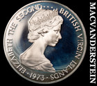 British Virgin Islands: 1973 One Silver Dollar - Choice Gem Proof  #M450 — photo 1