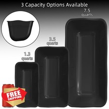 DallerSoode 6 Pack 7.5 Qt Hanging Goat Chicken Feeder Waterer Trough Poultry