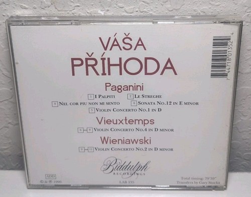 Vasa Prihoda: Paganini, Vieuxtemps & Wieniawski, Biddulph CD B50 - Picture 2 of 2