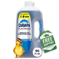 Dawn Platinum Dishwashing Liquid Dish Soap, Refreshing Rain, 90 fl. oz.
