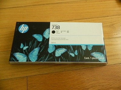 2027 GENUINE HP 738 300ml Black Ink Cartridge 498N8A DesignJet T850 T950 SEALED