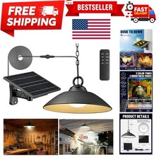 Solar Pendant Lights with Remote Control, 3 Color 2 Brightness Mode Timer 8 i...
