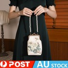 Clutch Bag Pearl Beaded Flower Embroidered Clutch Purse Bead Handbag Crossbody