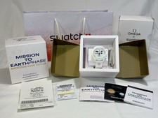 Swatch X Omega MISSION TO EARTHPHASE - MOONSHINE GOLD Cold Moon & SO33W701L--
