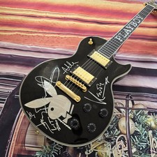 Les Paul Playboy electric guitar 1 0f 10 signed by Hugh Hefner gold hardware