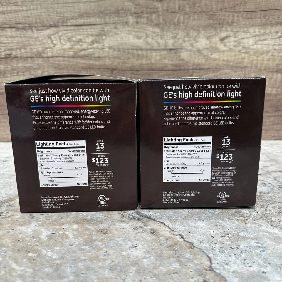 2X GE Relax LED HD Light PAR38 15W Dimmable Bulb 1200 Lumens Warm White 90W - Image 4 of 4