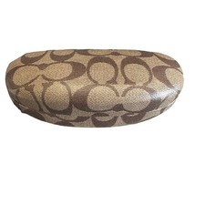 Coach Hard Clamshell Sunglasses Case Brown Designer Monogram