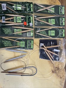 Bamboo Circular Knitting Needles Assorted Mostly Larger Size Lot of 19