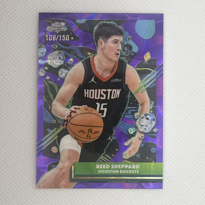 Reed Sheppard 2025-26 Topps Cosmic Chrome Purple Nebula Refractor /150