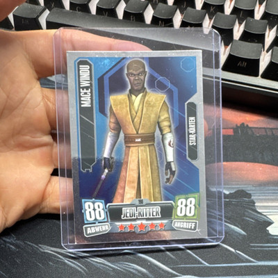 Topps Star Wars Force Attax Mace Windu Jedi-Ritter Karte 196 Deutsch