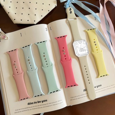 Sportarmband für Apple Watch Series 1-10 38-49mm Silikon 25 Farben atmungsakt...