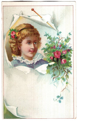 ANTIQUE ADVERTISING / TRADE Card   J. E. FISSEL, DRY GOODS - BOILING SPRINGS, PA