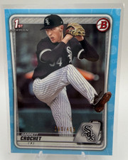 2020 Bowman Draft Sky Blue Border /499 Garrett Crochet #BD-95