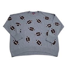 Vince Camuto Women's Game Day Comfort Crewneck Pullover Sweater Grey, M 